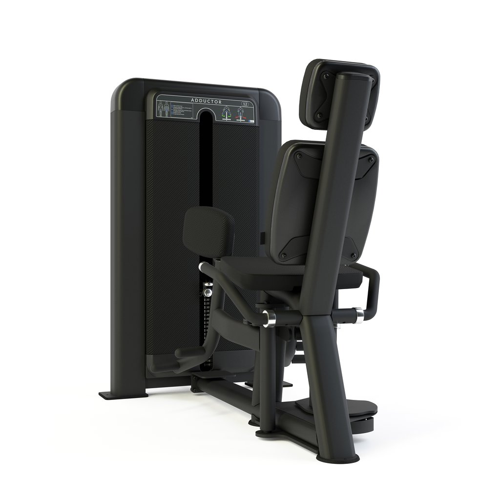 [PLS-STR-MACH-067] Pulse Club Line Adductor (Independent Leg) 1x100kg Weight Stack Tower in Sand Black with Black Upholstery