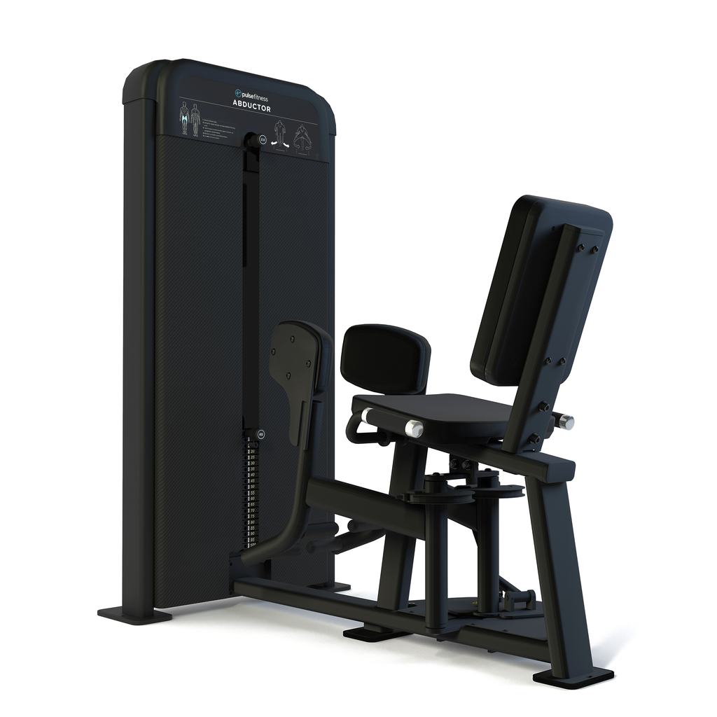 [PLS-STR-MACH-086] Pulse Premium Abductor (Independent Leg) 1x100kg Weight Stack Tower with 10.1" (Cirrus V4) Touchscreen Console in Sand Black w [PLS-STR-MACH-086]