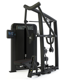 [PLS-STR-LGEXT-007] Pulse Premium Leg Extension 1x100kg Weight Stack Tower with 10.1" Touchscreen Console in Sand Black with Carbon Fibre Upholste