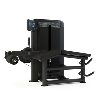 [PLS-STR-LGCRL-006] Pulse Premium Seated Leg Curl 1x100kg Weight Stack Tower with 10.1" (Cirrus V4) Touchscreen Console in Sand Black with Black U