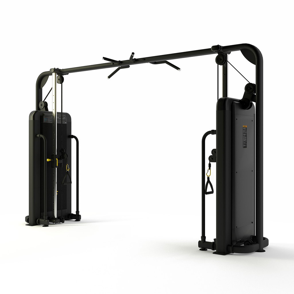 [PLS-STR-MACH-157] Pulse Premium Inclusive Crossover IFI 1x100kg Weight Stack Tower with with 10.1" Touchscreen Console in Sand Black (TRAKK Comp