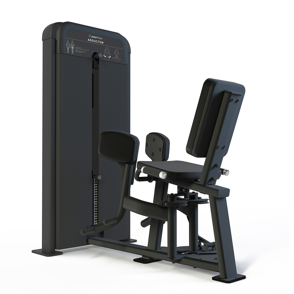 [PLS-STR-MACH-205] Pulse Premium Adductor (Independent Leg) 1x80kg Weight Stack Tower with 10.1" (Cirrus v4) Touchscreen Console in Sand Black wi