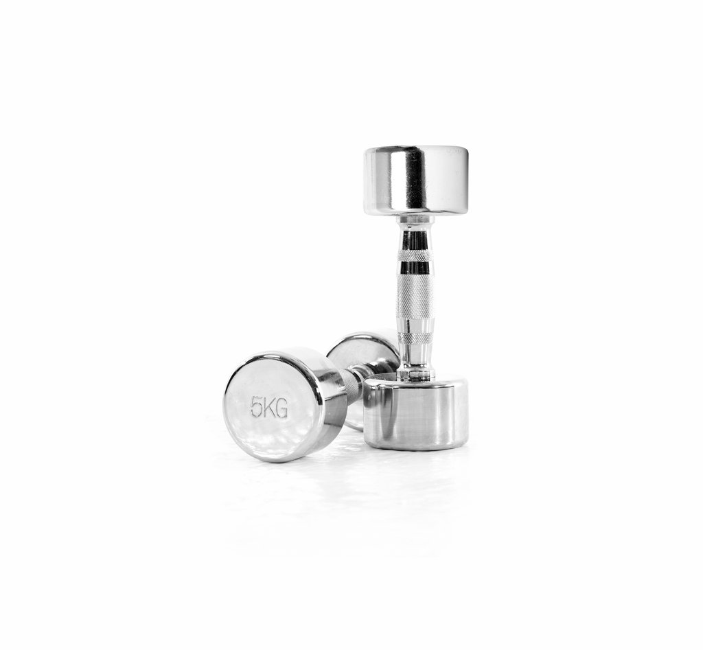 [PLS-STR-DUMBL-006] Pulse 5Kg Club Line Chrome Plated Dumbbells with Ergo Handgrips (in a Pair)