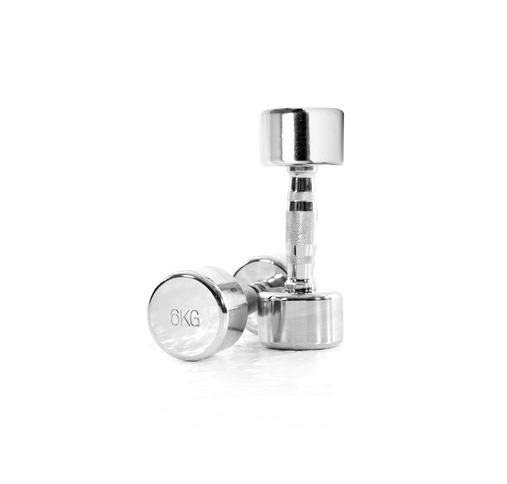 [PLS-STR-DUMBL-007] Pulse 6Kg Club Line Chrome Plated Dumbbells with Ergo Handgrips (in a Pair)