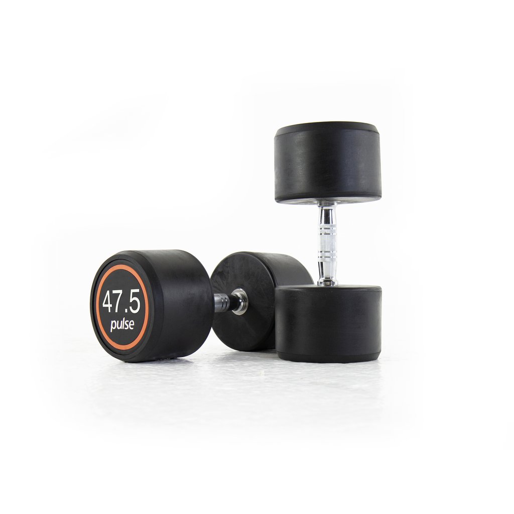 [PLS-STR-DUMBL-067] Pulse 47.5Kg Club Line Rubber Covered Dumbbells with Conical Handgrips (in a Pair)