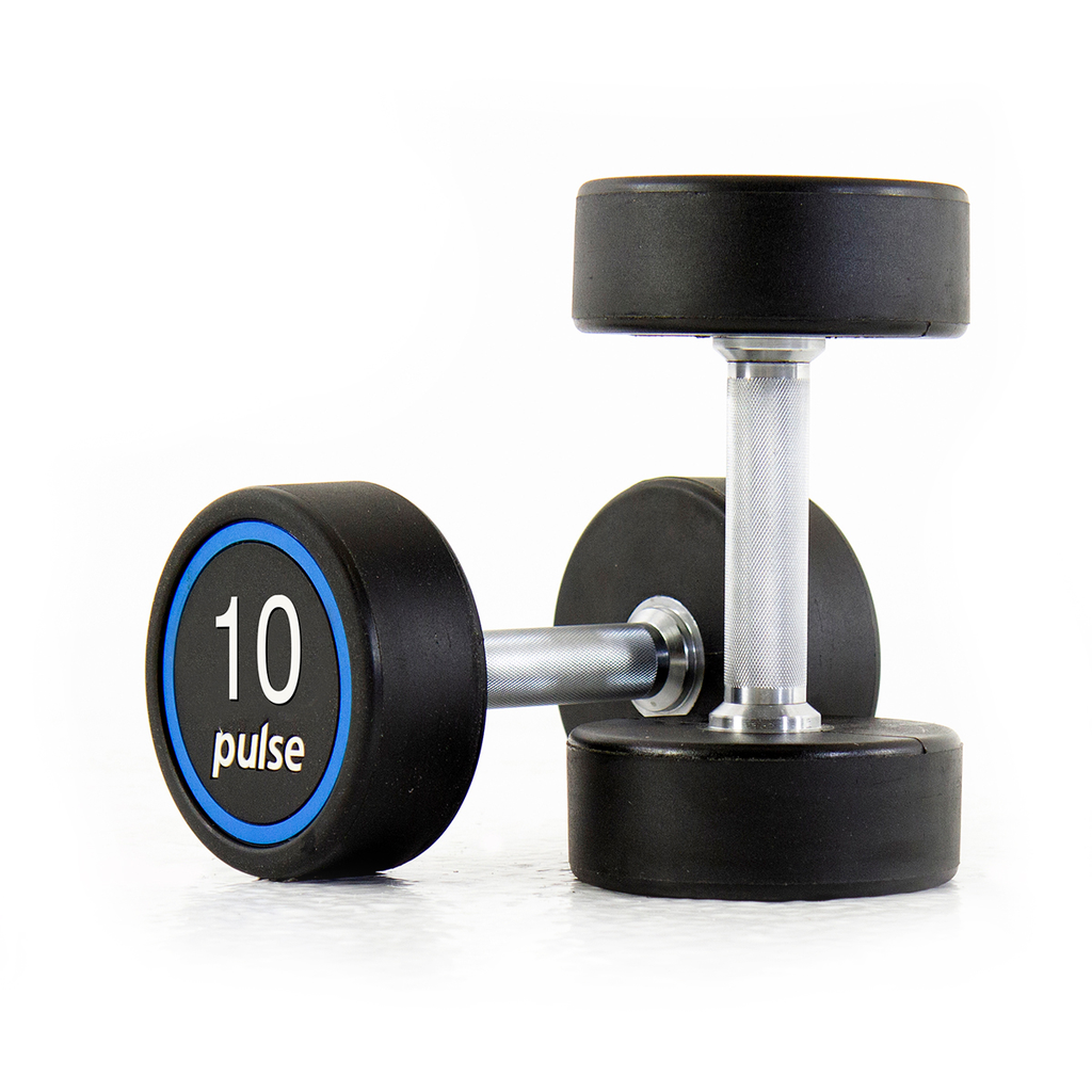 [PLS-STR-DUMBL-080] Pulse 10Kg Premium Polyurethane Covered Dumbbells with Conical Handgrips (in a Pair)