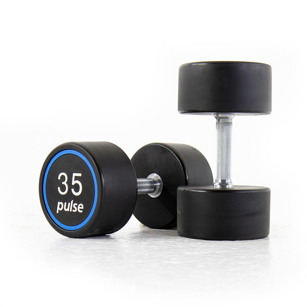 [PLS-STR-DUMBL-090] Pulse 35Kg Premium Polyurethane Covered Dumbbells with Conical Handgrips (in a Pair)