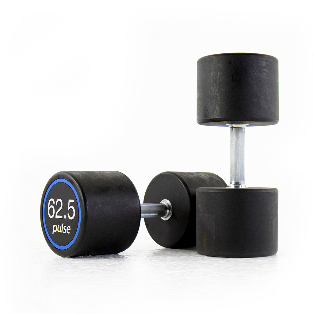 [PLS-STR-DUMBL-101] Pulse 62.5Kg Premium Polyurethane Covered Dumbbells with Conical Handgrips (in a Pair)