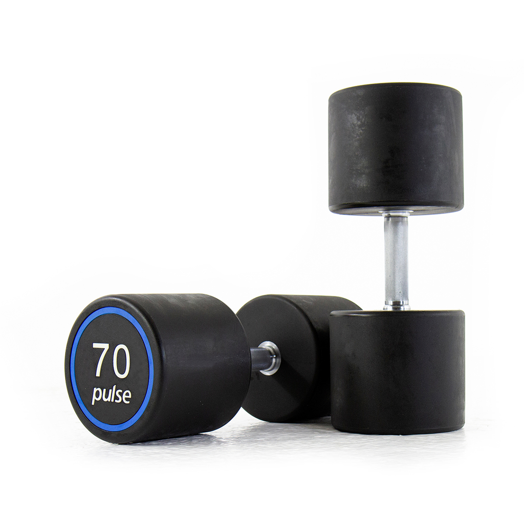 [PLS-STR-DUMBL-104] Pulse 70Kg Premium Polyurethane Covered Dumbbells with Conical Handgrips (in a Pair)