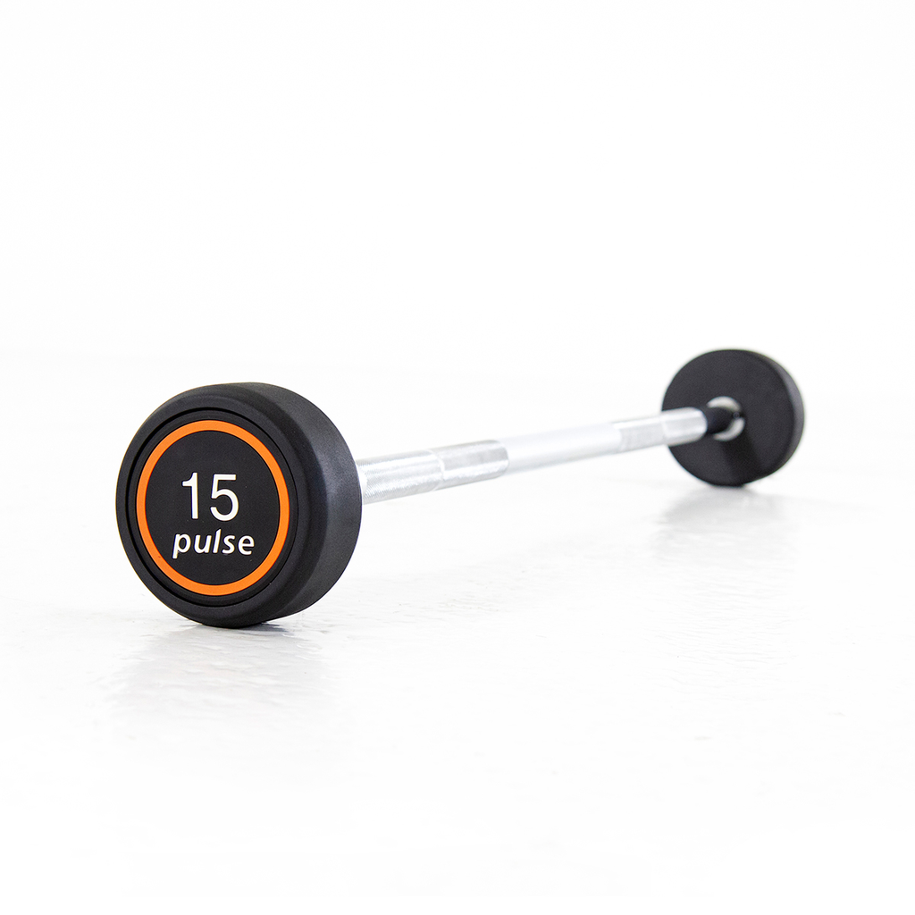 [PLS-STR-BARBL-003] Pulse 15.0kg Club Line (Black) Rubber Covered Barbell