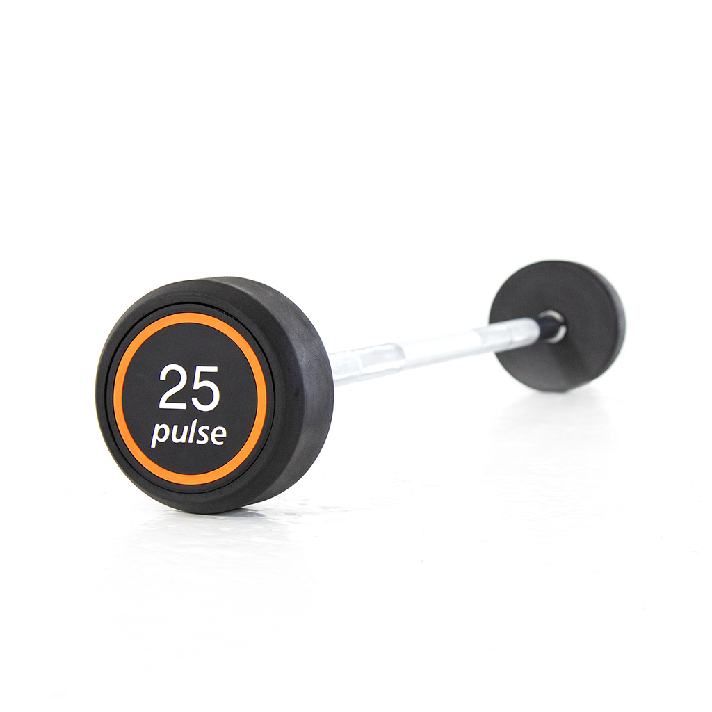 [PLS-STR-BARBL-005] Pulse 25.0kg Club Line (Black) Rubber Covered Barbell