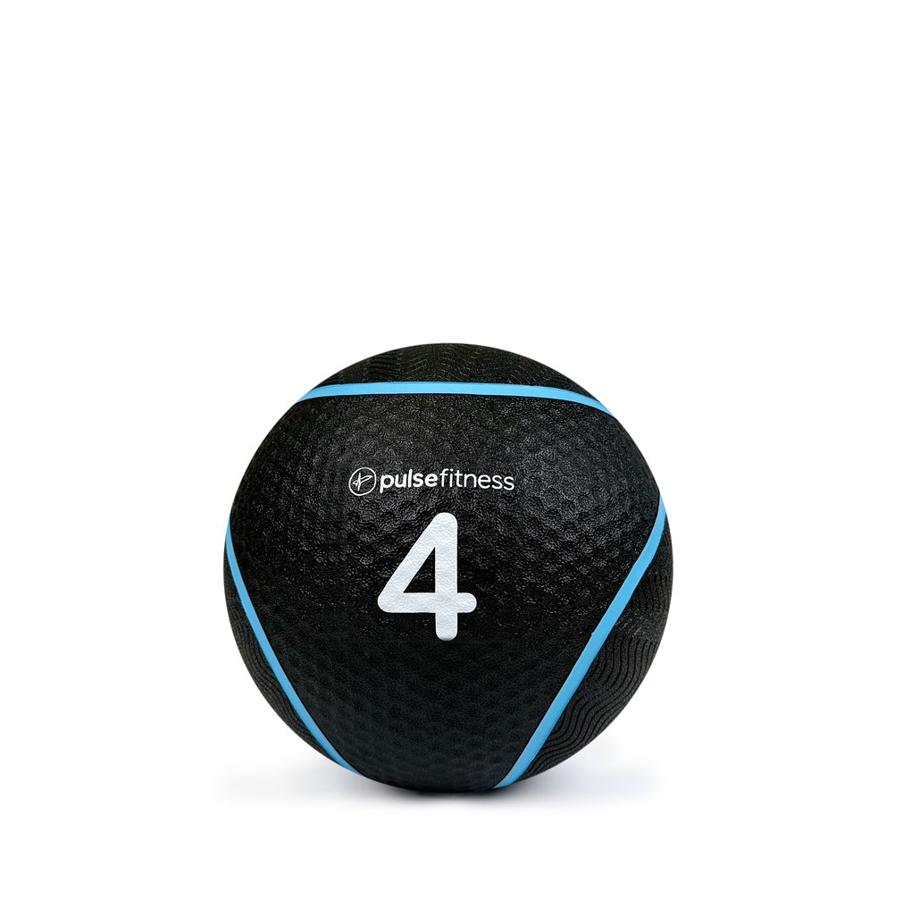 [PLS-ACC-MBALL-005] Pulse 4kg Club Line Rubber Medicine Ball with textured grip surface