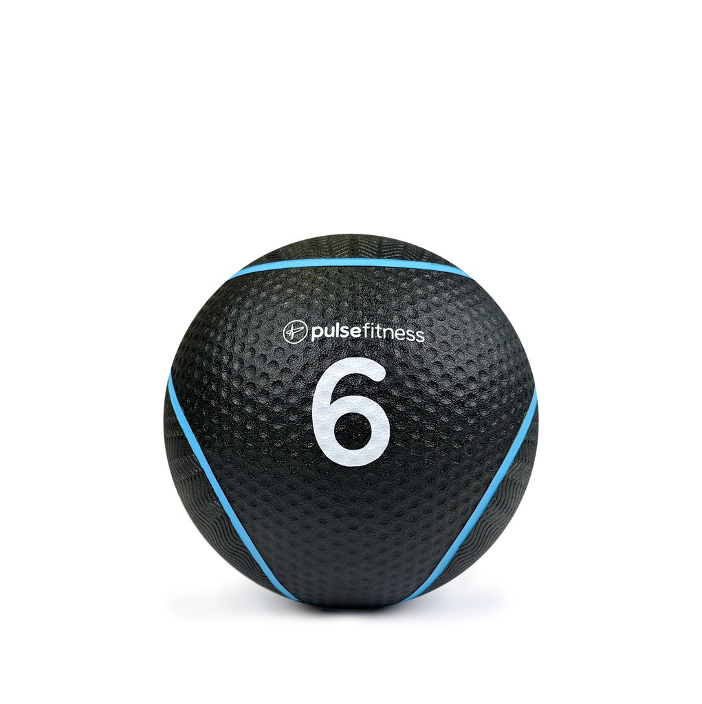 [PLS-ACC-MBALL-007] Pulse 6kg Club Line Rubber Medicine Ball with textured grip surface