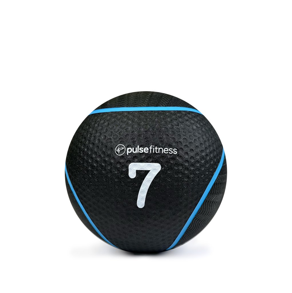 [PLS-ACC-MBALL-008] Pulse 7kg Club Line Rubber Medicine Ball with textured grip surface