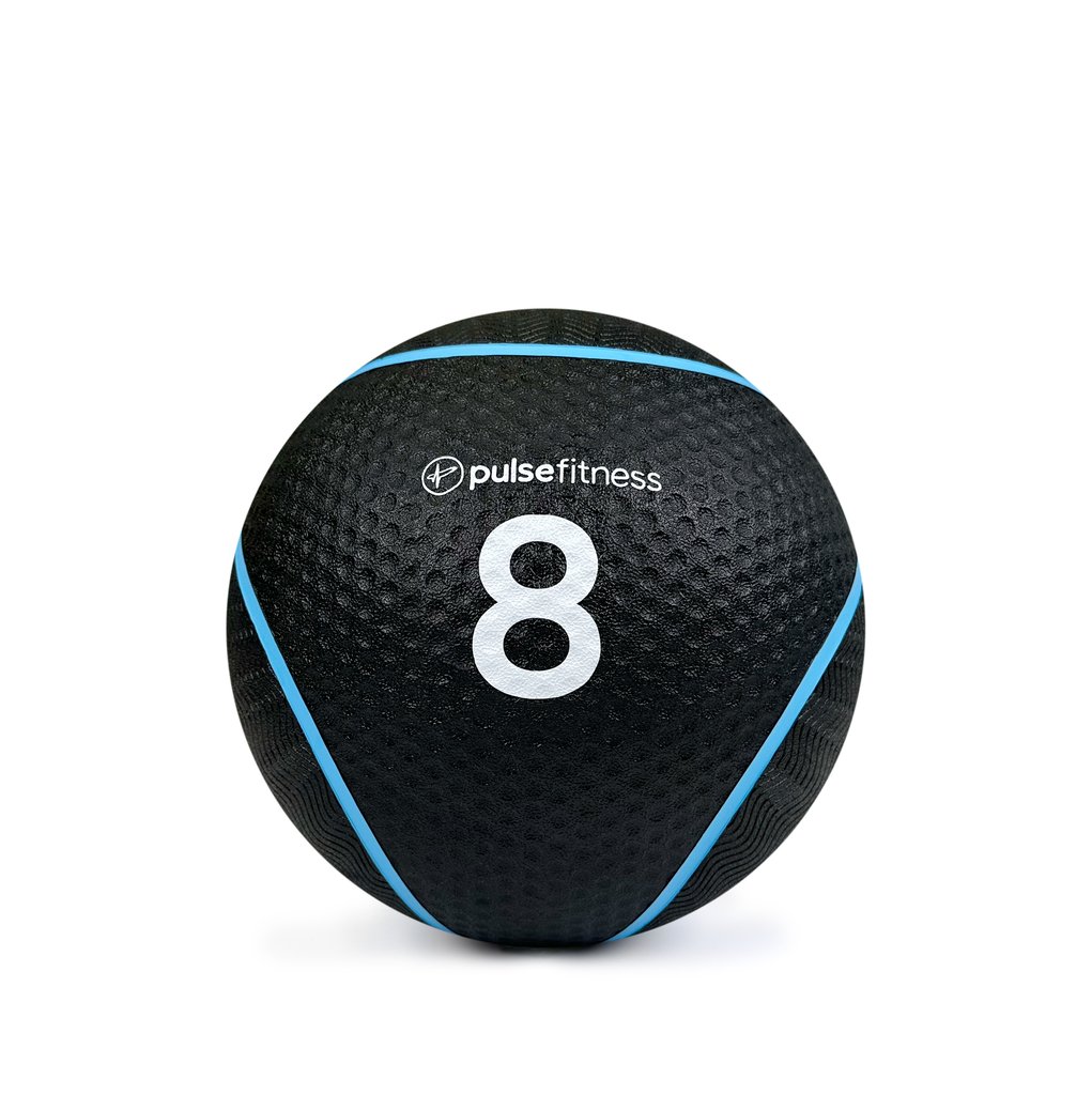 [PLS-ACC-MBALL-009] Pulse 8kg Club Line Rubber Medicine Ball with textured grip surface